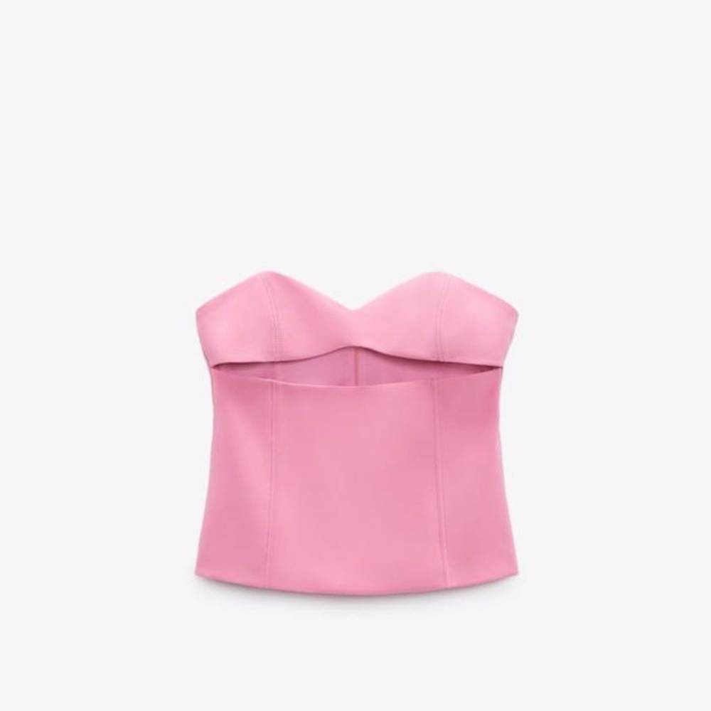Zara Vibrant Pink Bandeau Top